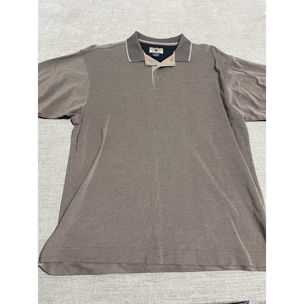 Vintage Cutter & Buck Polo Shirt Mens Large Brown Short Sleeve